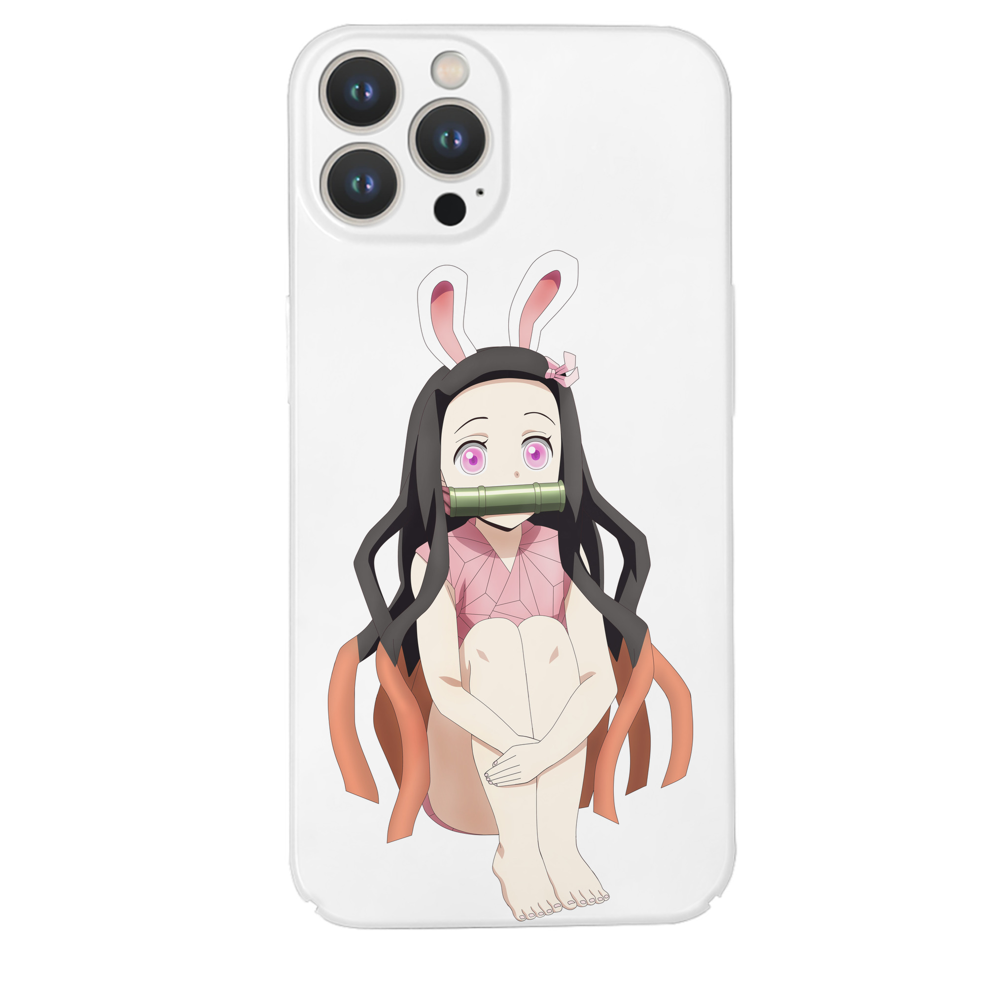 （画像用） 鬼滅の刃（きめつのやいば）竈門 禰󠄀豆子／かまど ねずこ Kamado Nezuko 【iPhone 14シリーズ対応】ハードケース